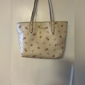 Coach Cream Floral Tote Bag